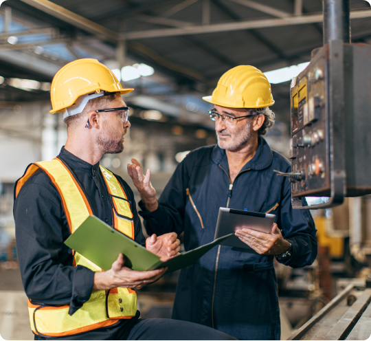 Le responsable d'apprentissage avec son apprenti